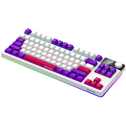 Kabellose mechanische TKL-Gaming-Tastatur Lorgar Pro weiß