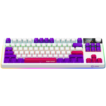 Kabellose mechanische TKL-Gaming-Tastatur Lorgar Pro weiß