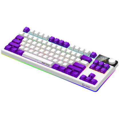Kabellose mechanische TKL-Gaming-Tastatur Lorgar Pro weiß