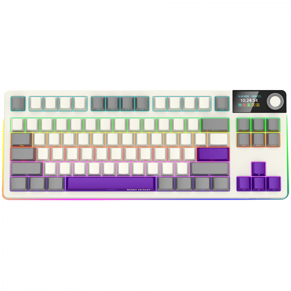 Lorgar Pro mechanische TKL Gaming-Tastatur kabellos beige