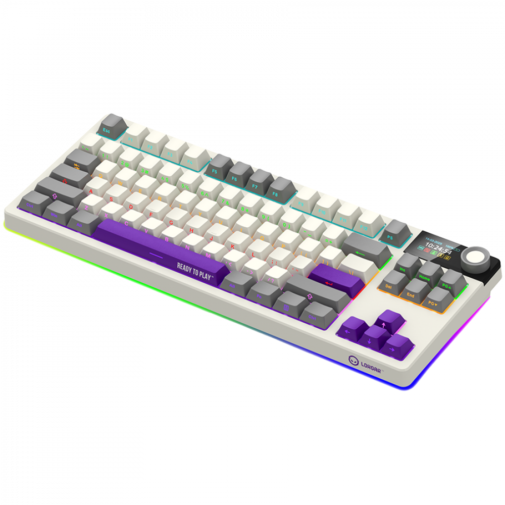 Lorgar Pro mechanische TKL Gaming-Tastatur kabellos beige