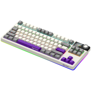 Klawiatura gamingowa bezprzewodowa TKL mechaniczna Lorgar Pro beżowa