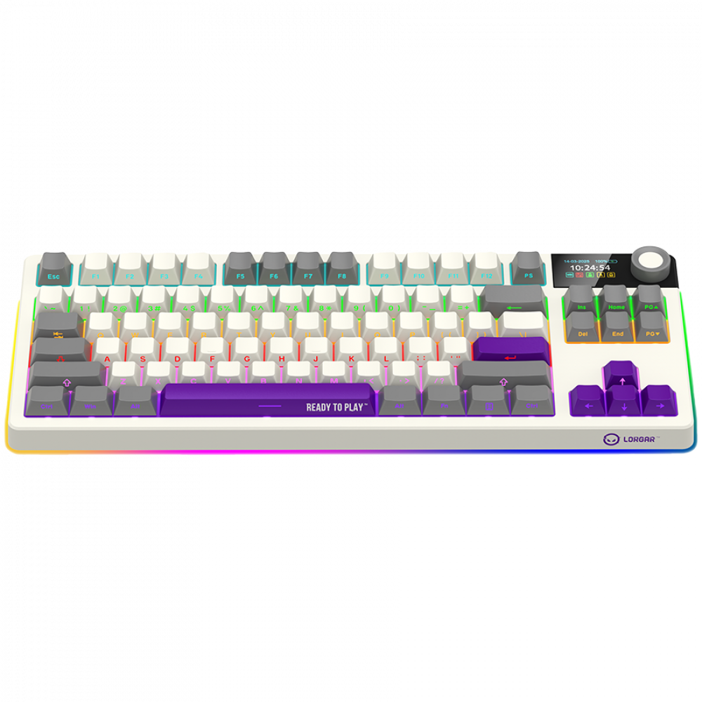 Lorgar Pro mechanische TKL Gaming-Tastatur kabellos beige