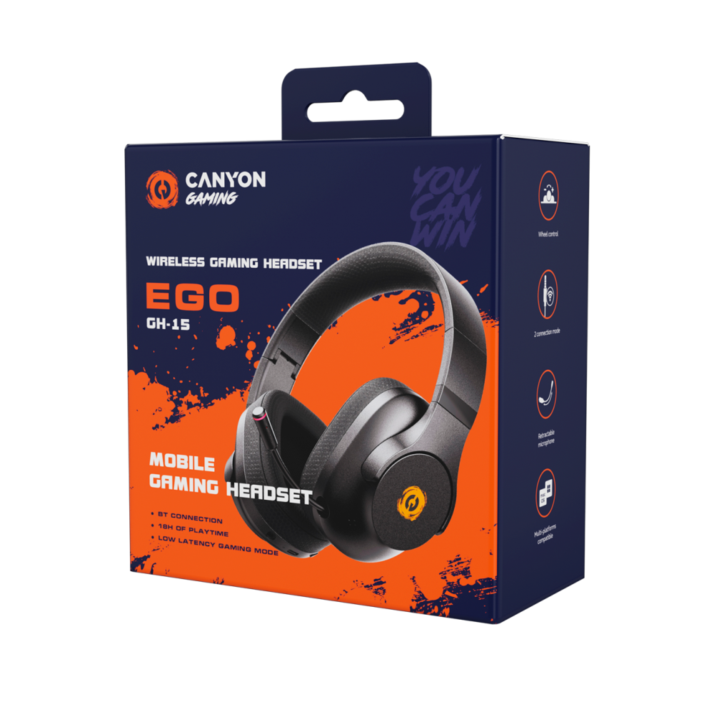 Kabellose Gaming-Kopfhörer Canyon EGO GH-15 Bluetooth weiß