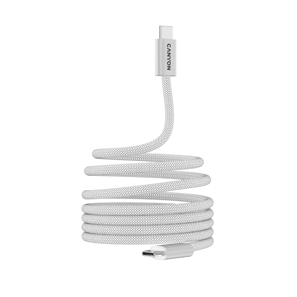 Kabel magnetyczny OnWire 60MG USB-C - USB-C 60W 1m Canyon 60MG biały