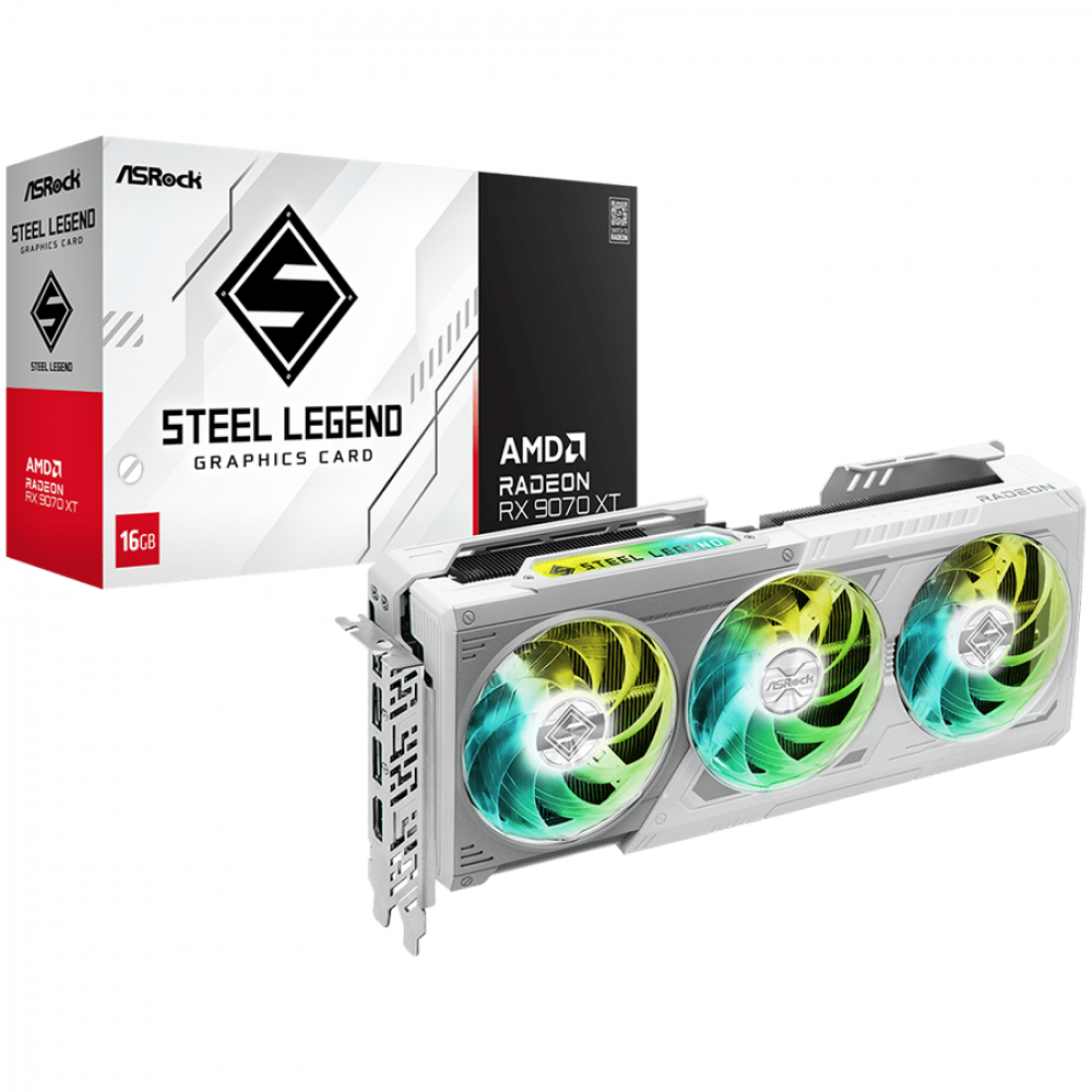 ASROCK AMD Radeon RX 9070 XT 16GB GDDR6 Graphics Card