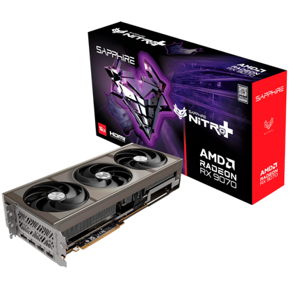 AMD Radeon RX 9070 GPU 16GB GDDR6 PCIe 5.0 Triple-Fan-Design