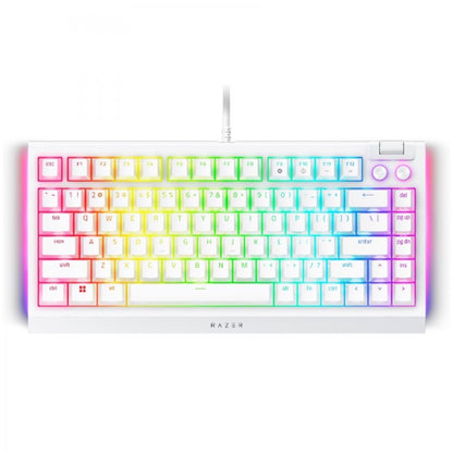 RAZER Klawiatura Gamingowa Przewodowa BlackWidow V4 75% Biała US