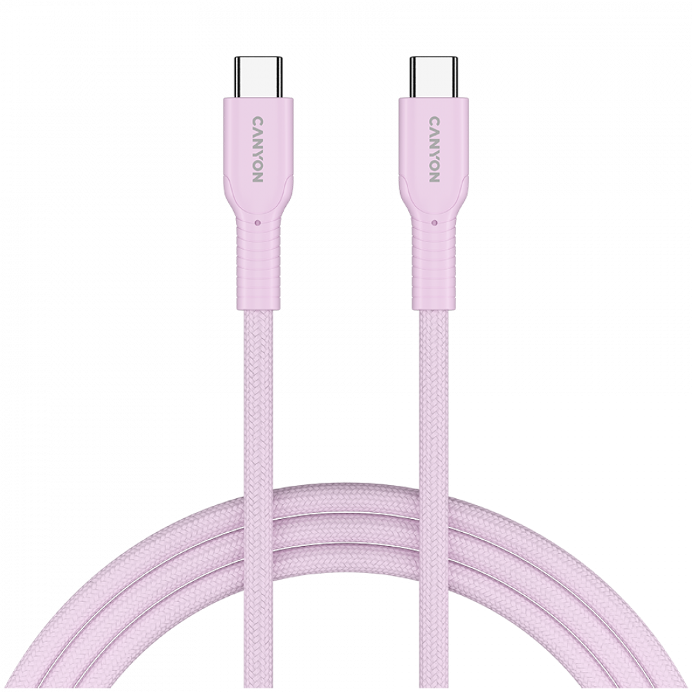 OnWire 60W USB-C zu USB-C Kabel 1m geflochten pink Canyon 60CL