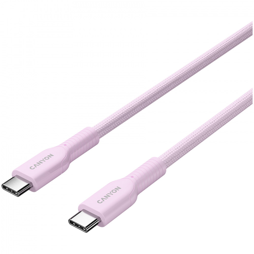 OnWire 60W USB-C zu USB-C Kabel 1m geflochten pink Canyon 60CL