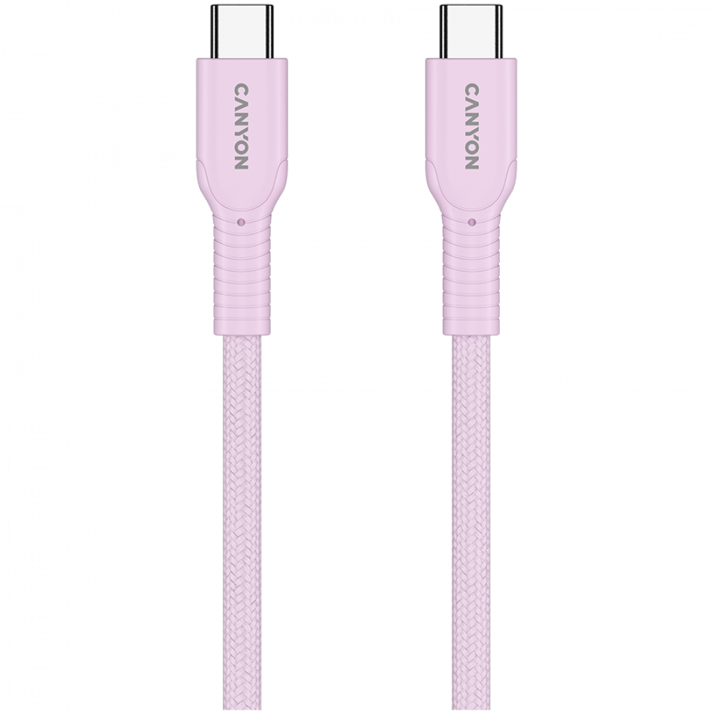 OnWire 60W USB-C zu USB-C Kabel 1m geflochten pink Canyon 60CL