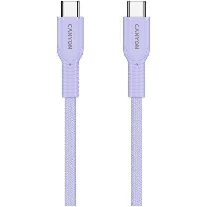 OnWire USB C 60W Braided Cable 1m Canyon 60CL Purple