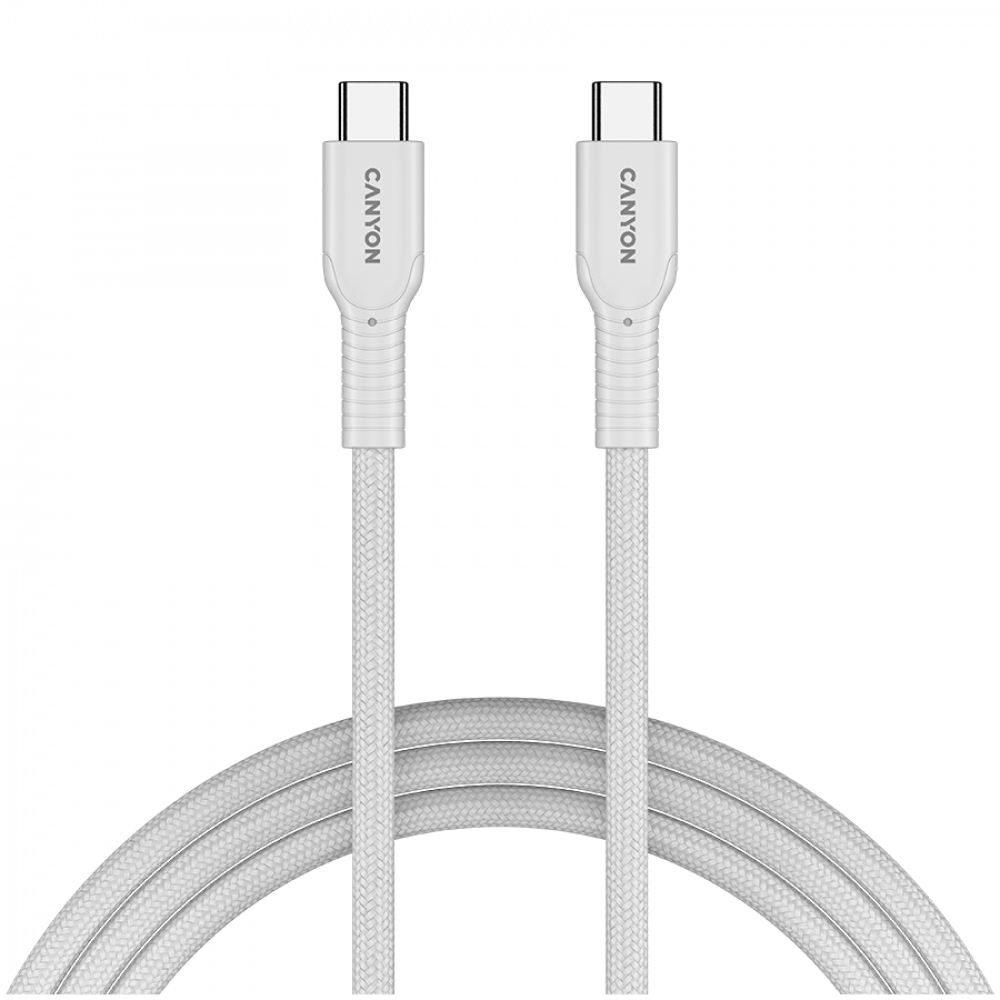 USB C 60W OnWire 1m braided cable Canyon 60CL white