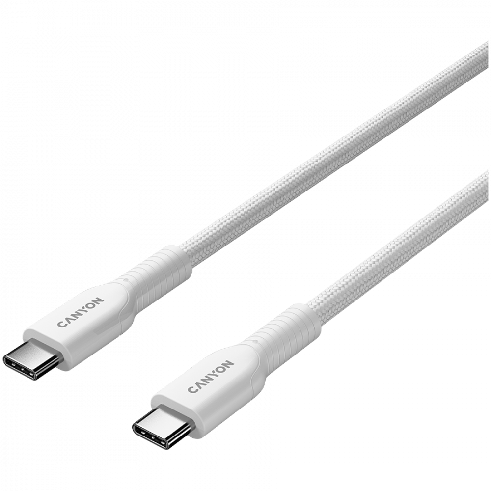 USB C 60W OnWire 1m braided cable Canyon 60CL white
