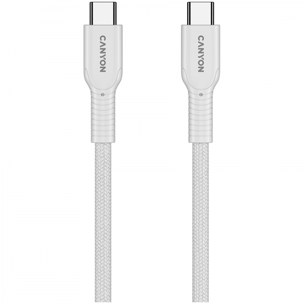 USB C 60W OnWire 1m braided cable Canyon 60CL white