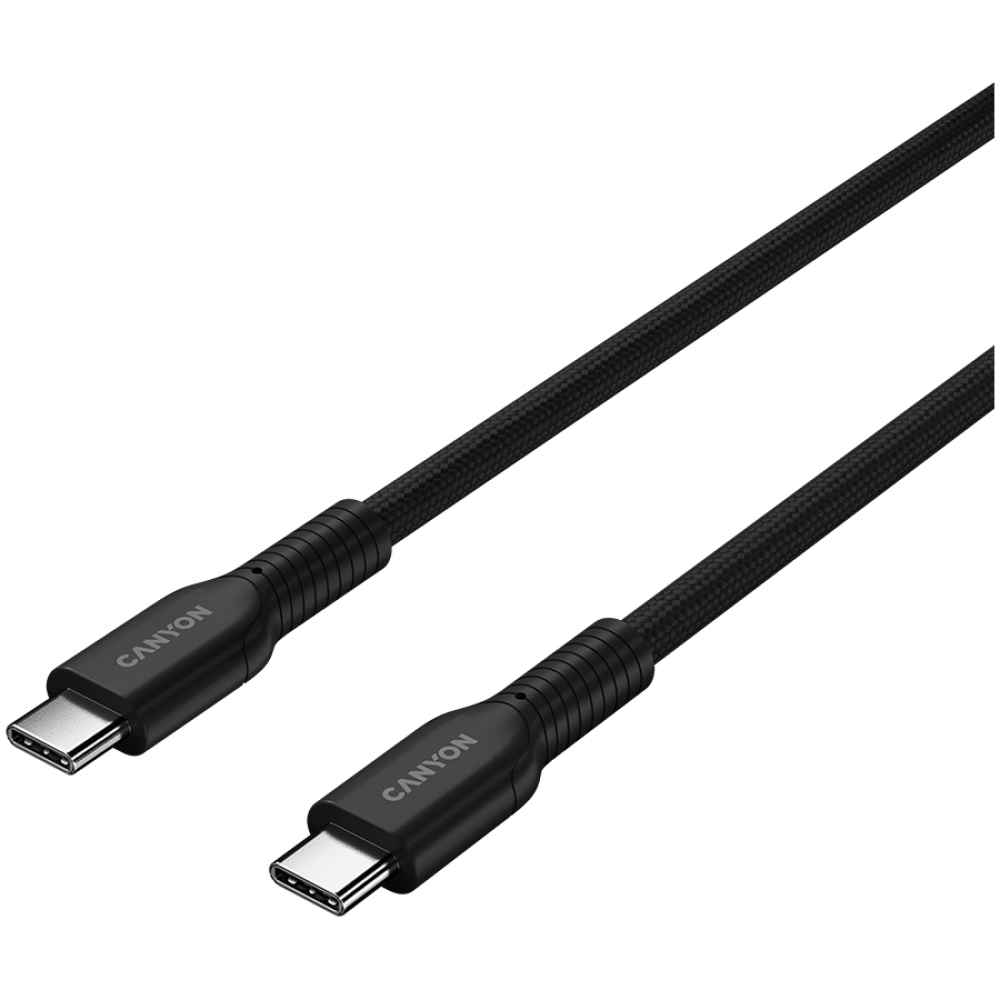 Kabel OnWire USB C 60W w oplocie 1m Canyon 60CL czarny