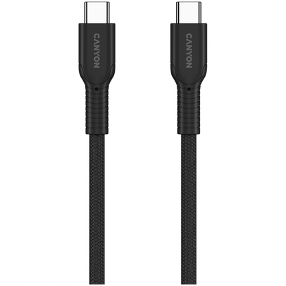 Kabel OnWire USB C 60W w oplocie 1m Canyon 60CL czarny