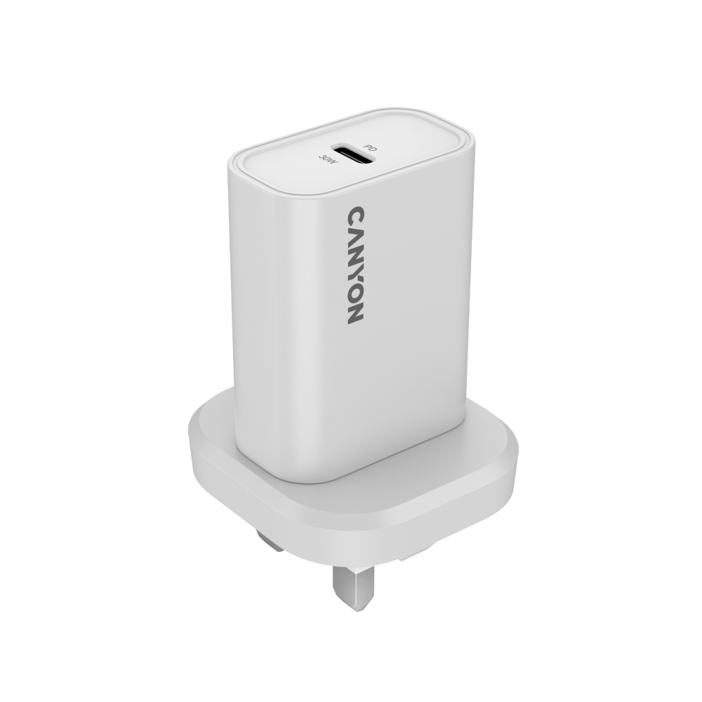 Charger 30W 1xPD Canyon 30CL for mobile devices white