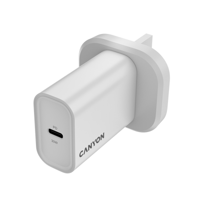Charger 30W 1xPD Canyon 30CL for mobile devices white