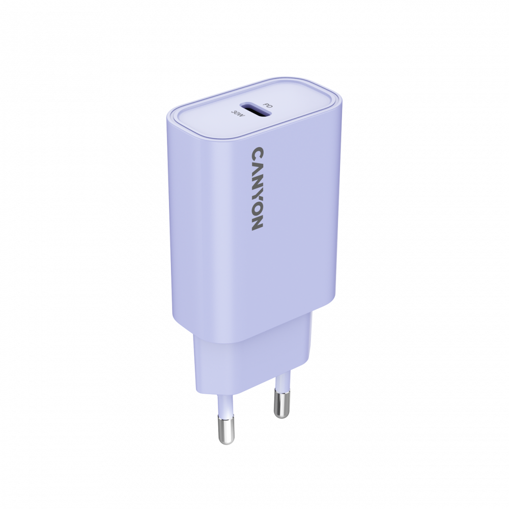 30W 1xPD EU Canyon OnCharge 30CL Mains Charger Purple