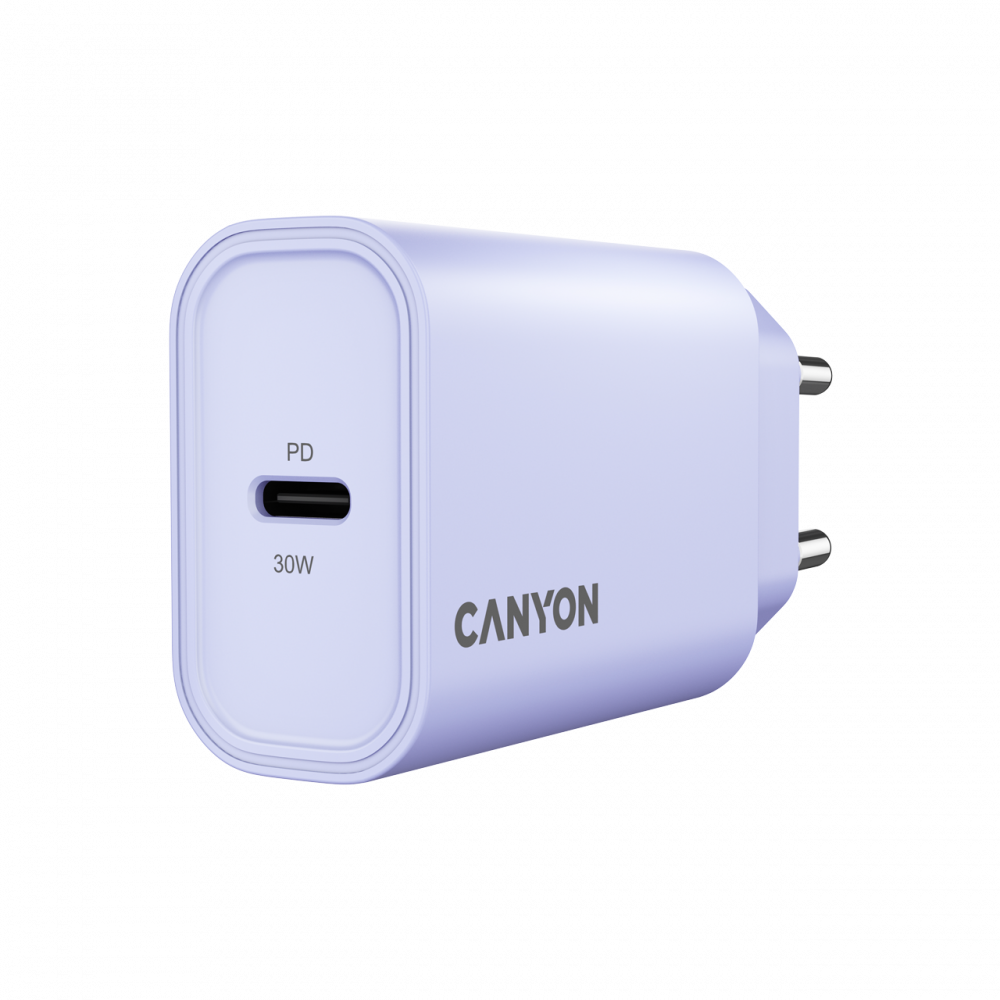 30W 1xPD EU Canyon OnCharge 30CL Mains Charger Purple