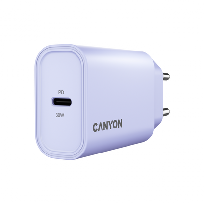30W 1xPD EU Canyon OnCharge 30CL Mains Charger Purple