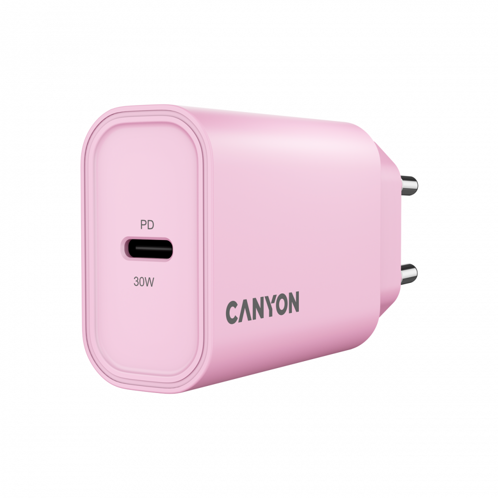 Ładowarka sieciowa 30W 1xPD EU Canyon 30CL różowy