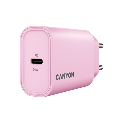 Ładowarka sieciowa 30W 1xPD EU Canyon 30CL różowy