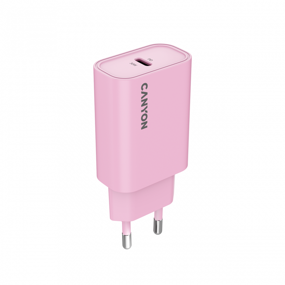 Ładowarka sieciowa 30W 1xPD EU Canyon 30CL różowy