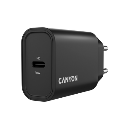 Wall charger 30W 1xPD EU Canyon 30CL black