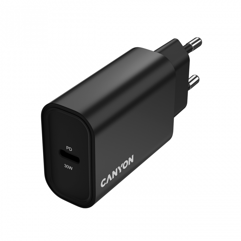 Wall charger 30W 1xPD EU Canyon 30CL black