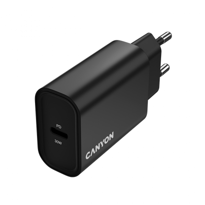 Wall charger 30W 1xPD EU Canyon 30CL black