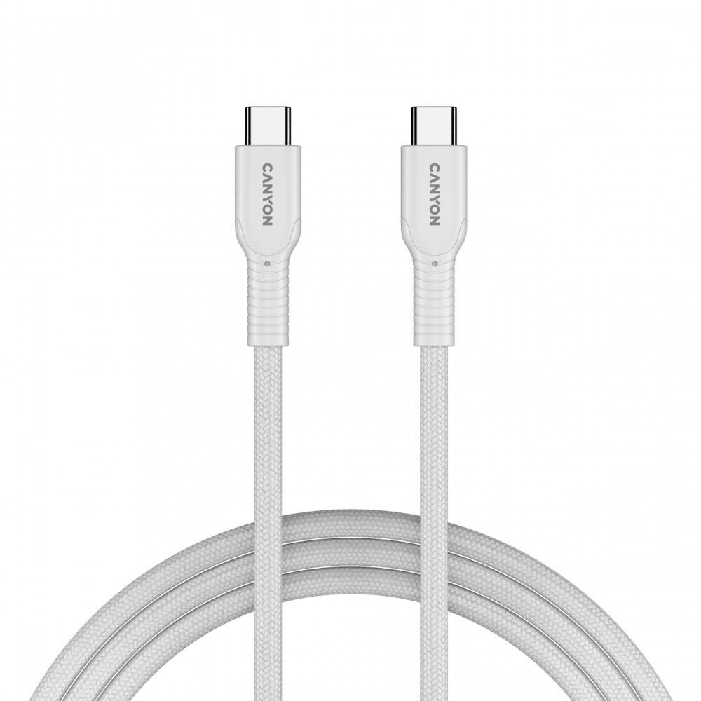 USB C 60W OnWire 1m braided cable Canyon 60CL white