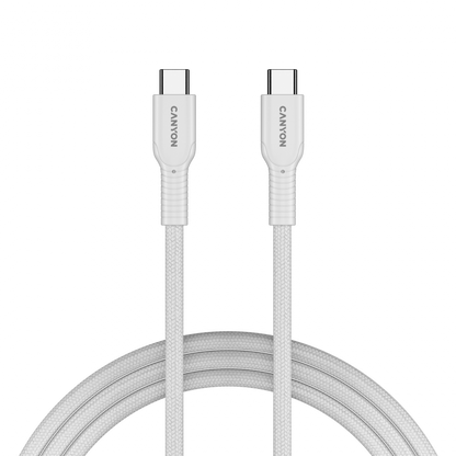 USB C 60W OnWire 1m braided cable Canyon 60CL white