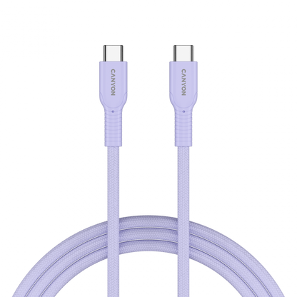 OnWire USB C 60W Braided Cable 1m Canyon 60CL Purple