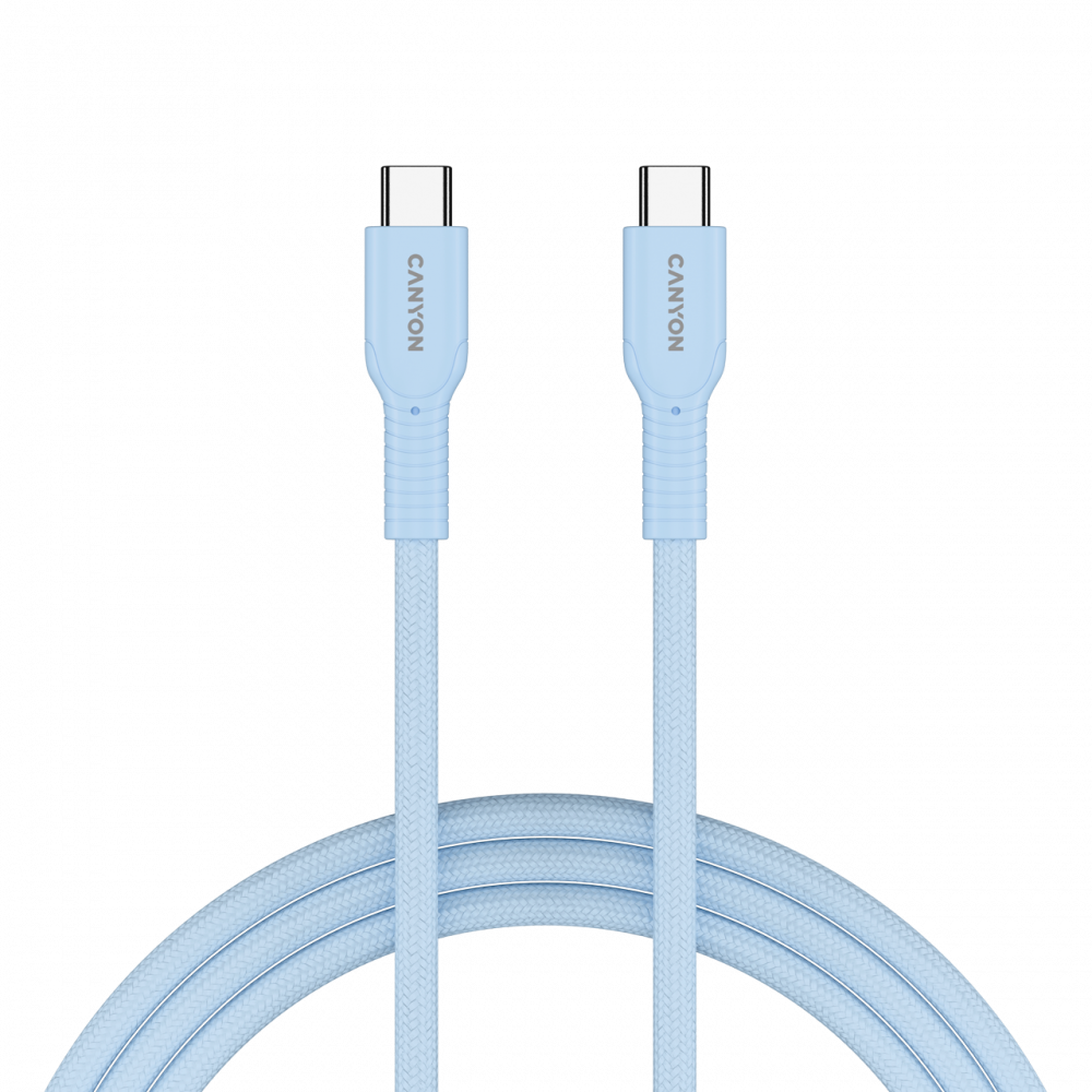OnWire 60W USB C to USB C braided cable 1m blue Canyon 60CL