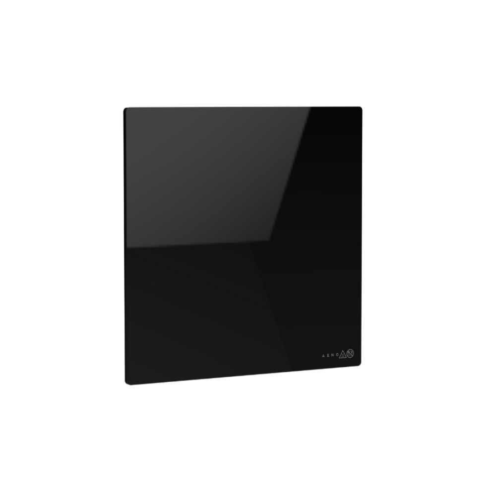 AENO Quadro Wall Heater 500W 50x50 cm Black Tempered Glass