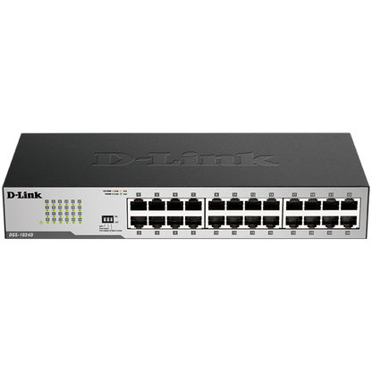 D-Link 24-port 1000/100/10 Mbps internal black switch