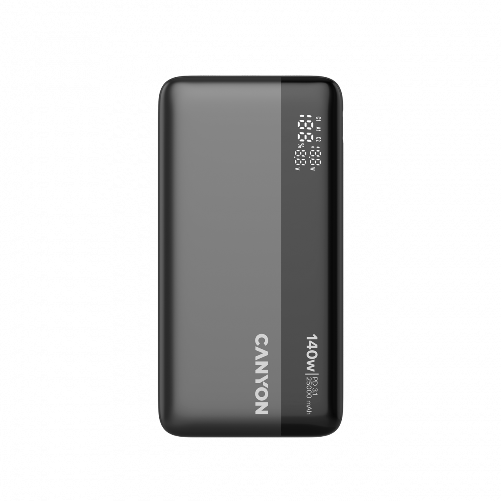 Powerbank für Laptop 25000mAh 140W PD mit Display Canyon PB-240 Graphit