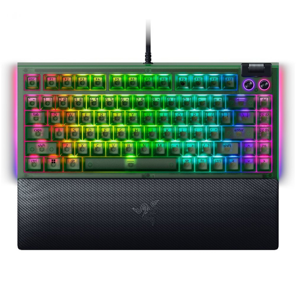 Razer BlackWidow V4 75% Phantom Green, US Layout, Hot-swappable, RGB