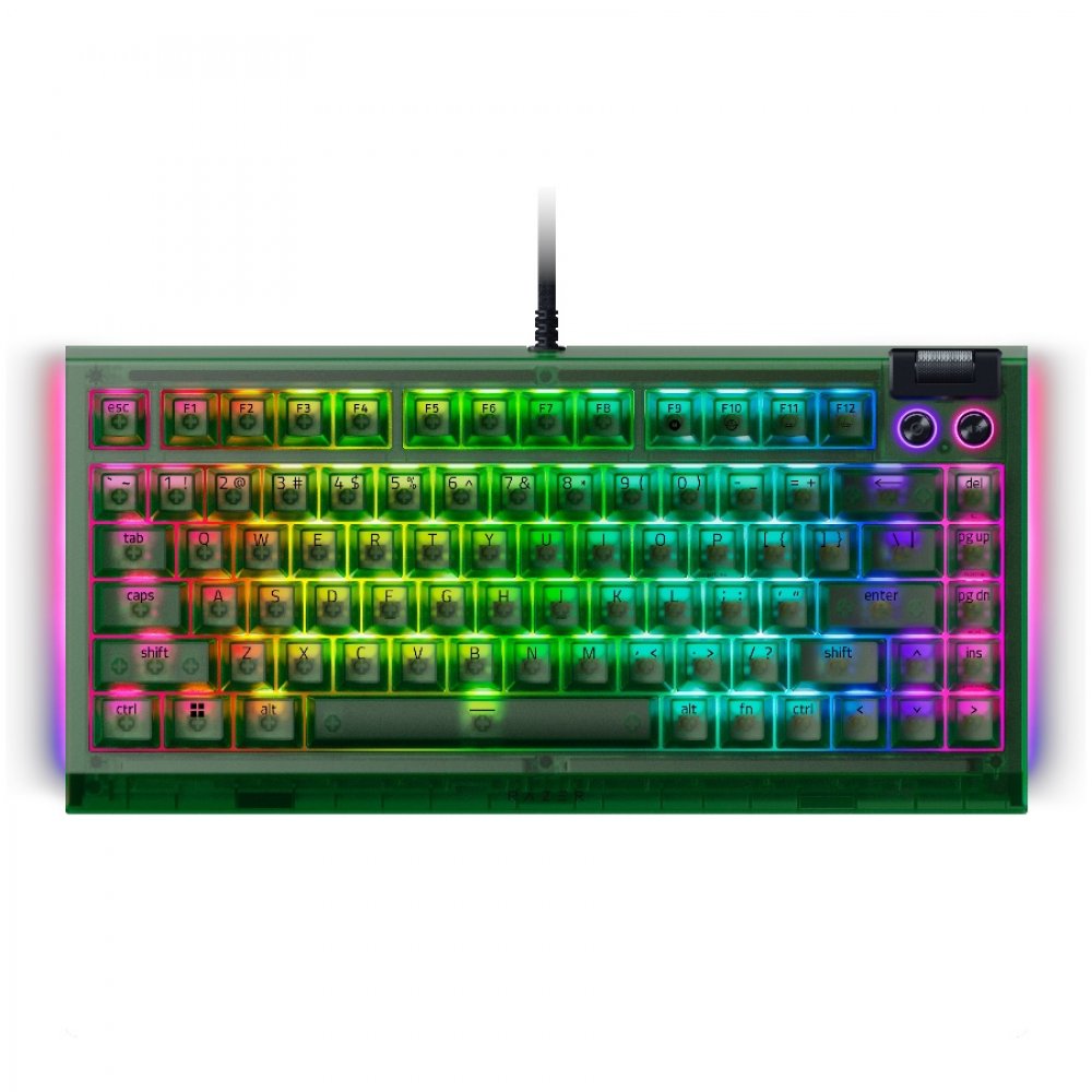 Razer BlackWidow V4 75% Phantom Green, US Layout, Hot-swappable, RGB