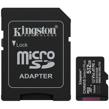 Kingston 512 GB microSDXC UHS-I U3 V30 Speicherkarte schwarz