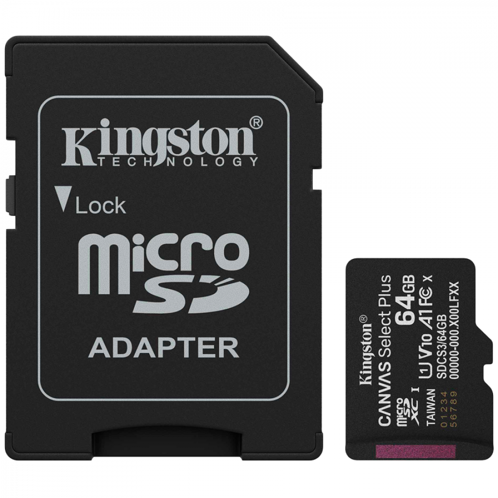 Kingston microSDXC Karte 64 GB Class 10 schwarz