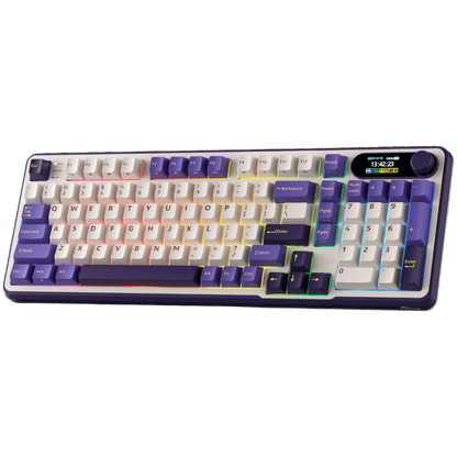 Klawiatura mechaniczna Royal Kludge S98 Brown Switch fioletowa