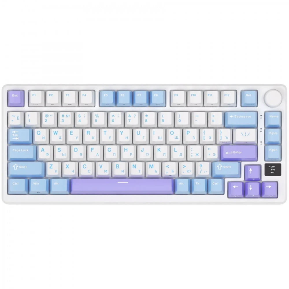 Royal Kludge M75 Silver Switch mechanical keyboard, white