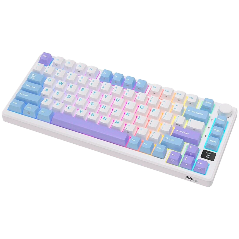 Royal Kludge M75 Silver Switch mechanical keyboard, white