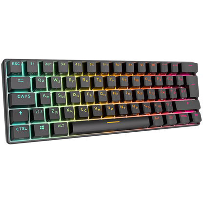 Klawiatura mechaniczna Royal Kludge 61 Red Switch czarna