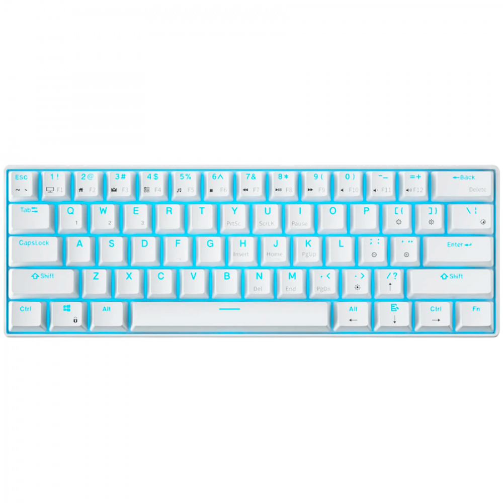 Royal Kludge 61 Red Switch Mechanical Keyboard, white