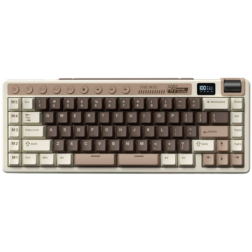 Klawiatura mechaniczna Royal Kludge M70 Beige Switch szara