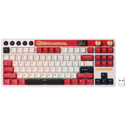 Klawiatura mechaniczna Royal Kludge M87 Beige Switch beżowa
